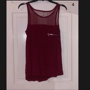 Maroon tank top shirt - dress it up or casual